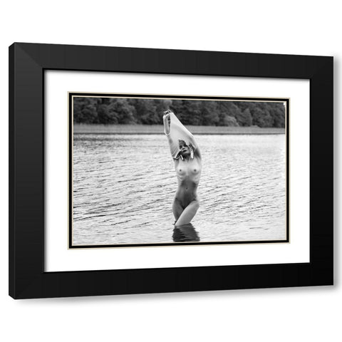 Summer Black Modern Wood Framed Art Print with Double Matting by Markachev, Leonid