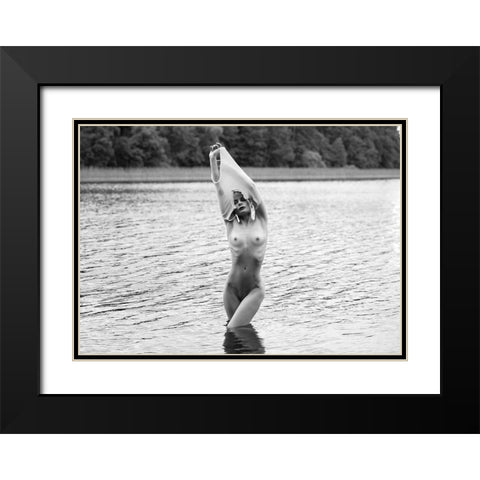 Summer Black Modern Wood Framed Art Print with Double Matting by Markachev, Leonid