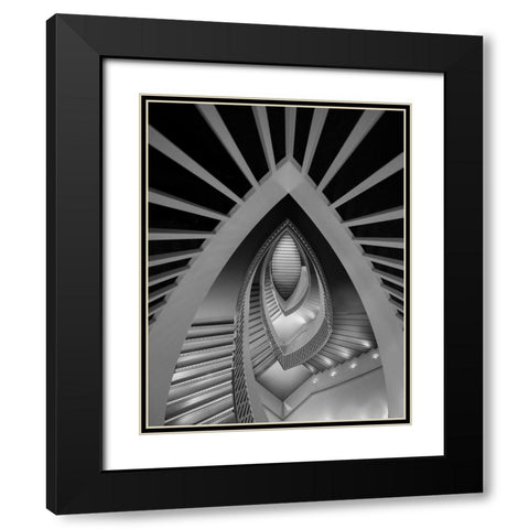 Amazing Staircase Black Modern Wood Framed Art Print with Double Matting by Yang, Jimmy