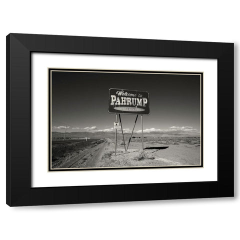 Pahrump Black Modern Wood Framed Art Print with Double Matting by Klein, Kurt