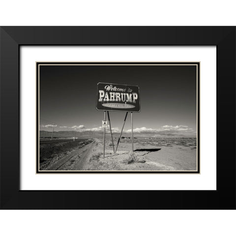 Pahrump Black Modern Wood Framed Art Print with Double Matting by Klein, Kurt