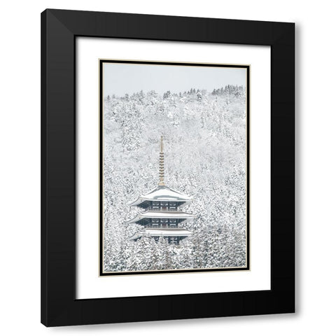Tower Of Winter Black Modern Wood Framed Art Print with Double Matting by Yoshida, Naoya