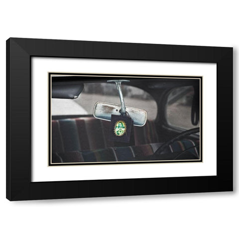Rear View Mirror Black Modern Wood Framed Art Print with Double Matting by Butterworth, Larry