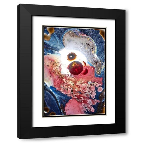 Microcosm Black Modern Wood Framed Art Print with Double Matting by Haojunjie