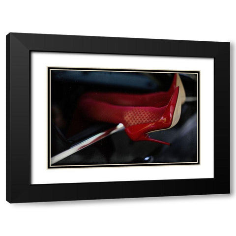 TIME Black Modern Wood Framed Art Print with Double Matting by Schottstaedt, Erik
