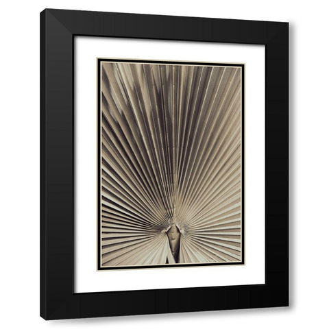 Palmblad_001 Black Modern Wood Framed Art Print with Double Matting by 1x Studio III
