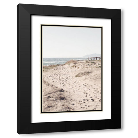 Beach_007 Black Modern Wood Framed Art Print with Double Matting by 1x Studio III
