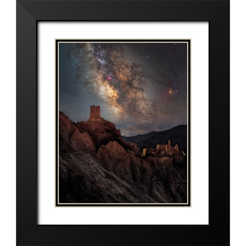Basgo Black Modern Wood Framed Art Print with Double Matting by Chander, Vikas