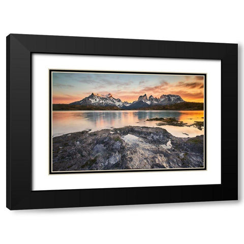 Dawning Black Modern Wood Framed Art Print with Double Matting by Hungaro, Lucas