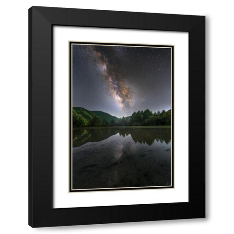 Parallel World Black Modern Wood Framed Art Print with Double Matting by Harlock