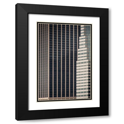 verticality Black Modern Wood Framed Art Print with Double Matting by Bontempi, Annalisa