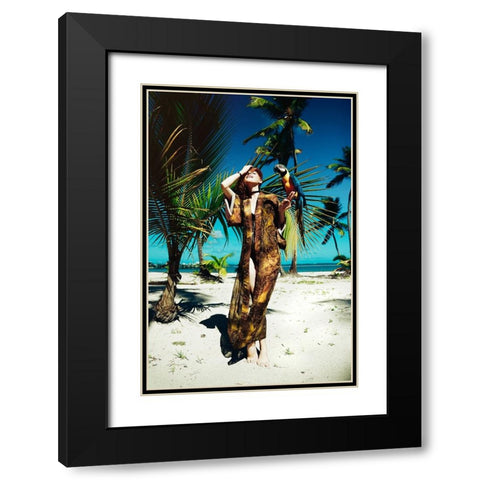 On A Treasure Island Black Modern Wood Framed Art Print with Double Matting by Bolgov (Axe), Ruslan