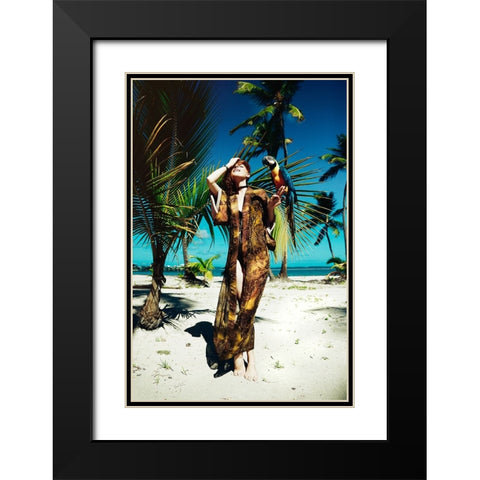 On A Treasure Island Black Modern Wood Framed Art Print with Double Matting by Bolgov (Axe), Ruslan