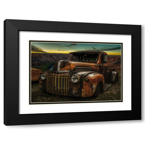 Vintage Festival Waroux Black Modern Wood Framed Art Print with Double Matting by Philippe, Laruelle