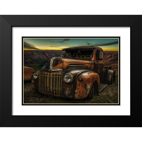 Vintage Festival Waroux Black Modern Wood Framed Art Print with Double Matting by Philippe, Laruelle