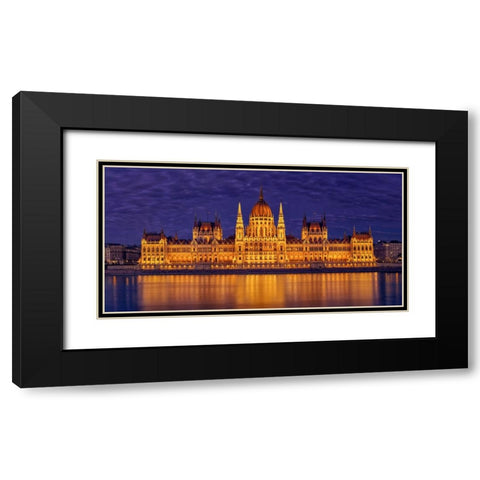 Night In Parliament Black Modern Wood Framed Art Print with Double Matting by Del Puerto, Javier