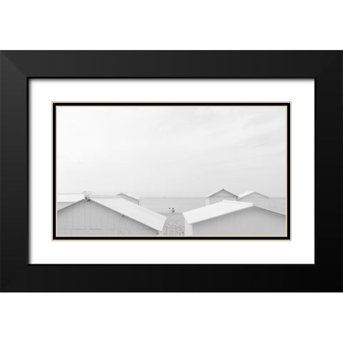 Meeting Black Modern Wood Framed Art Print with Double Matting by Baglietto, Oskar