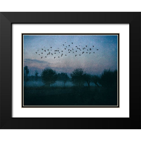 The Promise Black Modern Wood Framed Art Print with Double Matting by Landau, Ulrike
