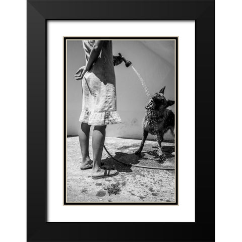 Invaders Must Die Black Modern Wood Framed Art Print with Double Matting by Zarco, Antonio