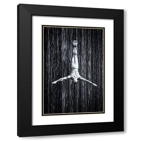 fine diving Black Modern Wood Framed Art Print with Double Matting by Fleckenstein, Martin