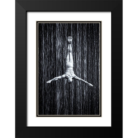fine diving Black Modern Wood Framed Art Print with Double Matting by Fleckenstein, Martin