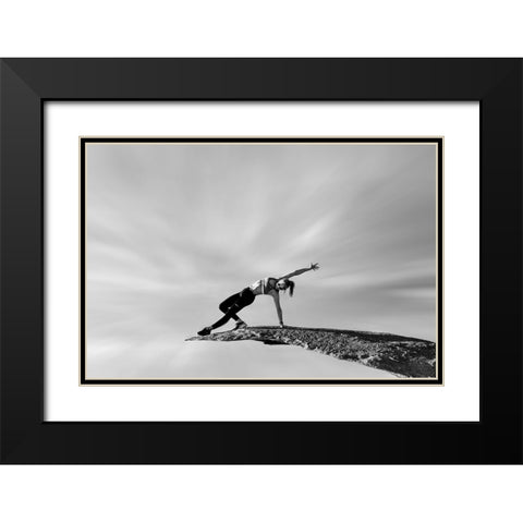 Dancing In the Clouds Black Modern Wood Framed Art Print with Double Matting by Deng, Ivy