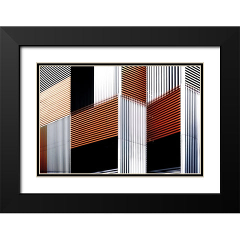Graphics Black Modern Wood Framed Art Print with Double Matting by Massetti, Fabrizio
