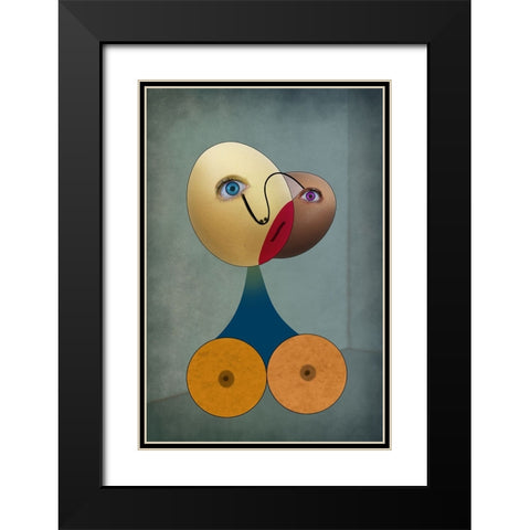 Two Faces of Eve Black Modern Wood Framed Art Print with Double Matting by Hammer, Peter