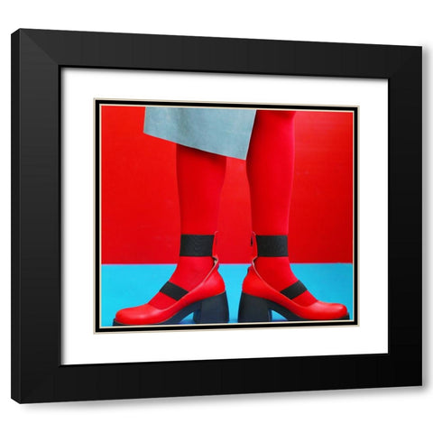 Contrast Black Modern Wood Framed Art Print with Double Matting by Gromova, Elena
