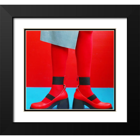 Contrast Black Modern Wood Framed Art Print with Double Matting by Gromova, Elena