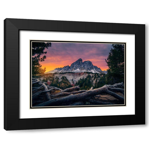 Untitled Black Modern Wood Framed Art Print with Double Matting by Ilkovic, Jan