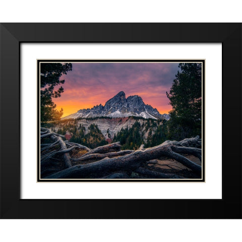 Untitled Black Modern Wood Framed Art Print with Double Matting by Ilkovic, Jan