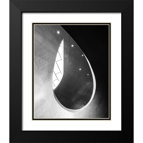 drop 3 Black Modern Wood Framed Art Print with Double Matting by Steenhoudt, Sofie