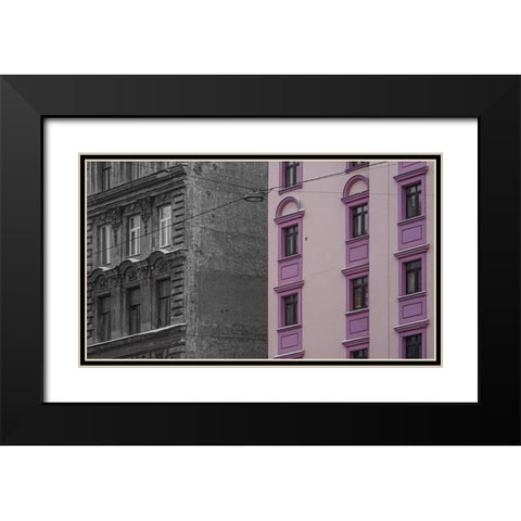 BlackaPink Black Modern Wood Framed Art Print with Double Matting by Grytsiv, Yuriy