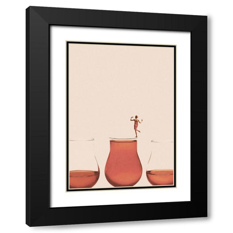 I prefer the full one Black Modern Wood Framed Art Print with Double Matting by Leon, Maarten