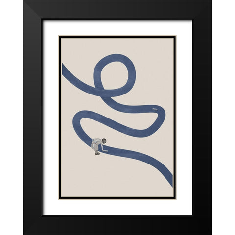 River cleanse Black Modern Wood Framed Art Print with Double Matting by Leon, Maarten