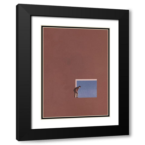 Curiosity Black Modern Wood Framed Art Print with Double Matting by Leon, Maarten