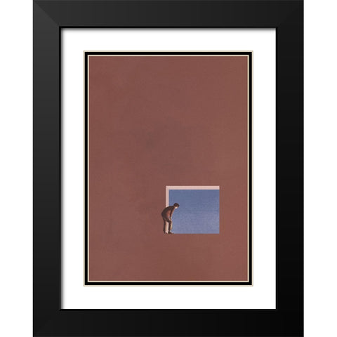 Curiosity Black Modern Wood Framed Art Print with Double Matting by Leon, Maarten