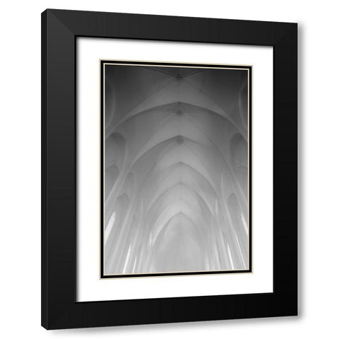 La HallgrAsmskirkja Black Modern Wood Framed Art Print with Double Matting by Grant, Lynn