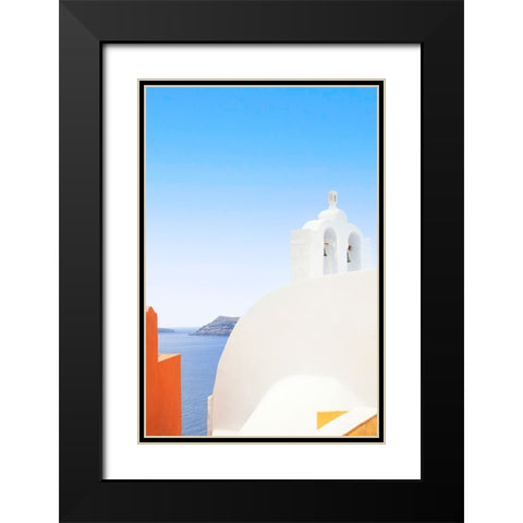 A Splash Of Orange Black Modern Wood Framed Art Print with Double Matting by Wride, Linda