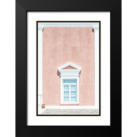 Pink Wall And A Pediment Black Modern Wood Framed Art Print with Double Matting by Wride, Linda