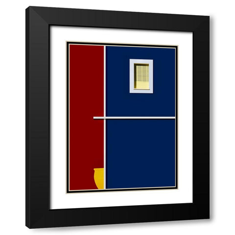 The yellow vase. Black Modern Wood Framed Art Print with Double Matting by Orbach, Arnon