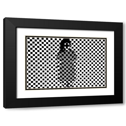 Chess Board - one more Black Square Black Modern Wood Framed Art Print with Double Matting by Saeidinia, Afshin