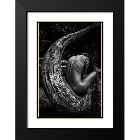 Wild Black Modern Wood Framed Art Print with Double Matting by Mannini, Roberto