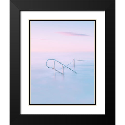 Swimming Pool Black Modern Wood Framed Art Print with Double Matting by Zhu, Jingshu