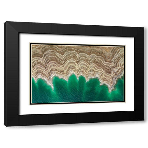 Salty Formations Black Modern Wood Framed Art Print with Double Matting by Meirovich, Ido