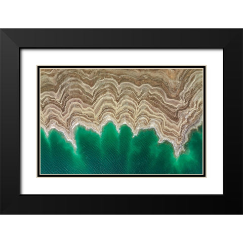Salty Formations Black Modern Wood Framed Art Print with Double Matting by Meirovich, Ido