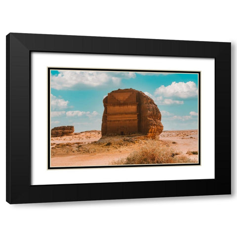 Qasr AlFarid - UOmOp OsUUOpUOm Black Modern Wood Framed Art Print with Double Matting by Khaled