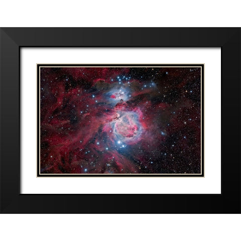Orion Black Modern Wood Framed Art Print with Double Matting by Chander, Vikas