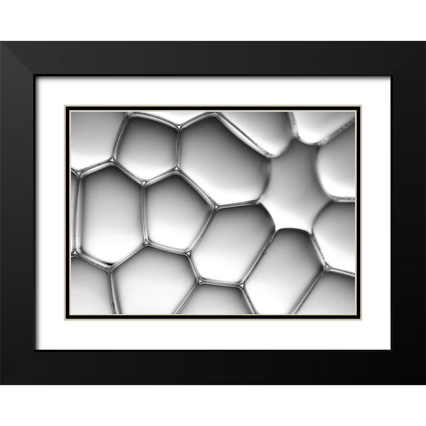 abyss Black Modern Wood Framed Art Print with Double Matting by Chen, Siyang